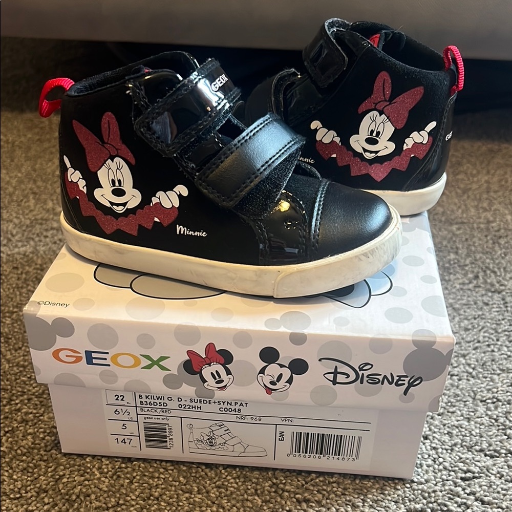 Geox and Disney Black and Red Mickey Mouse Sneakers